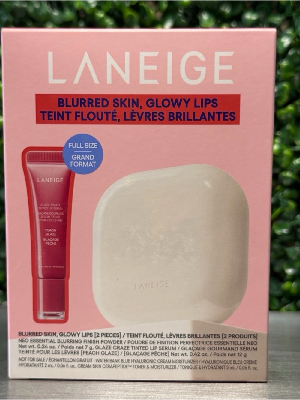 LANEIGE Peach Pink Glaze & Blurring Compact Set